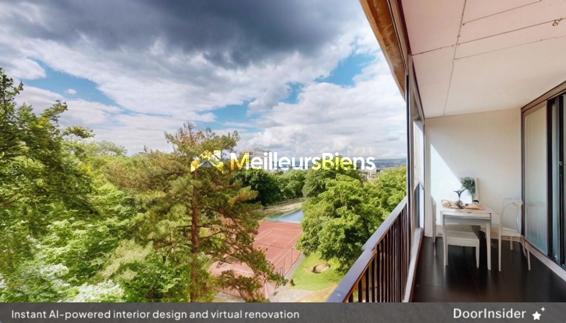 3/4 pièces au 6ème étage, avec asc., balcon-loggia ensoleillé et vue dégagée sur forêt