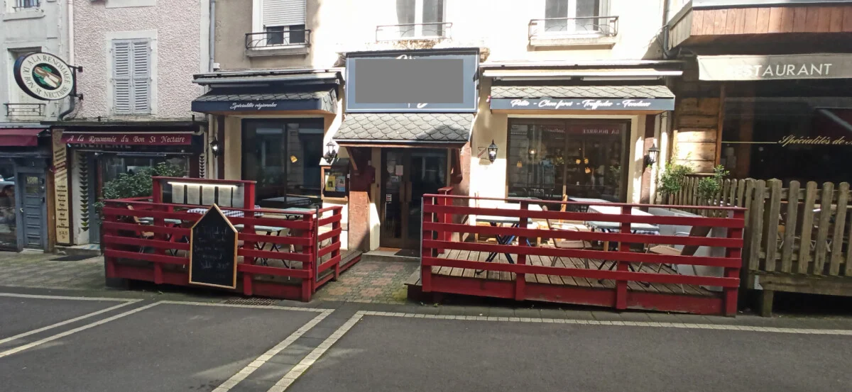 Fond de commerce restauration traditionnelle en centre ville, rue piétonne - terrasse