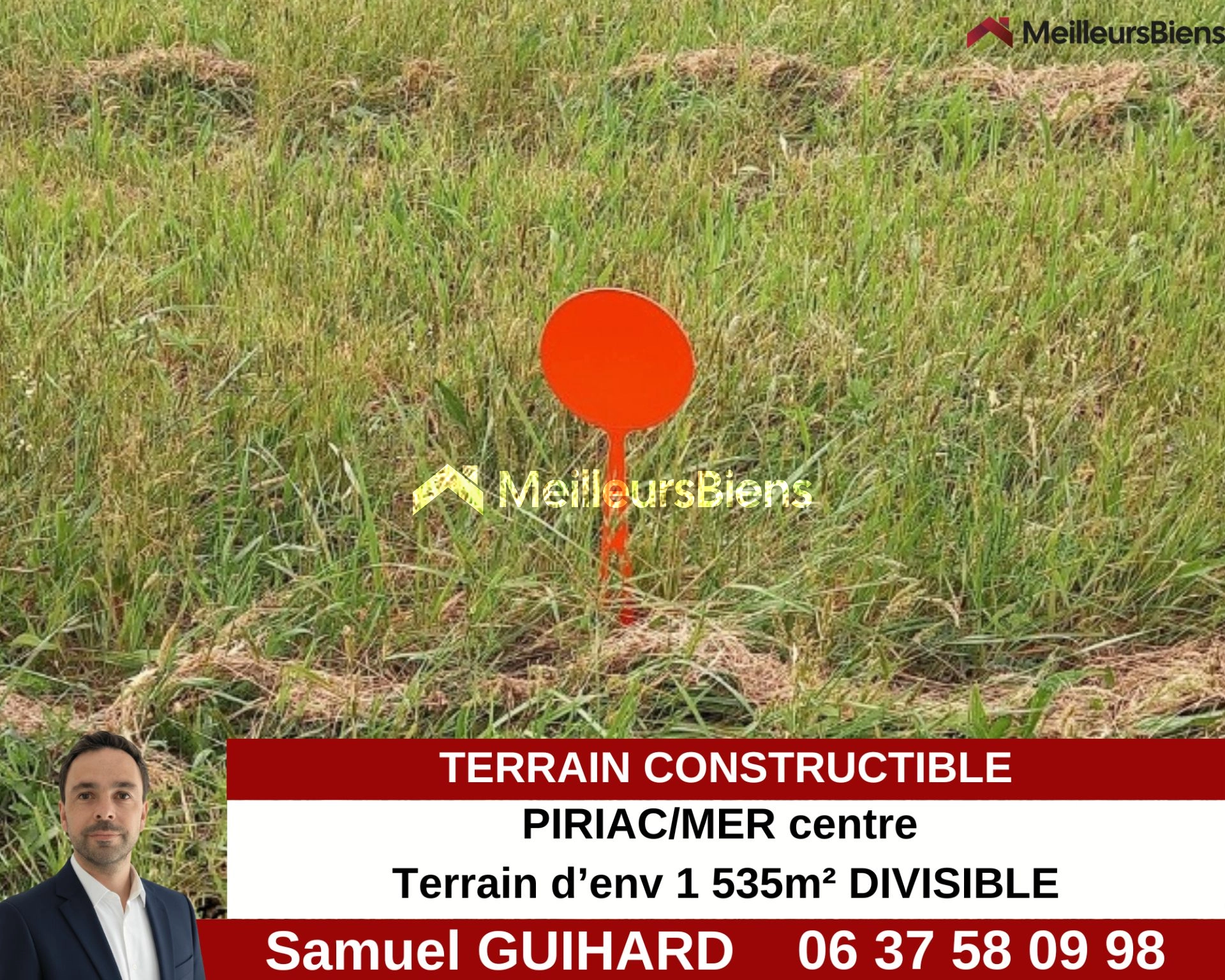 44420 PIRIAC SUR MER - Terrain a batir d'env 1535m²