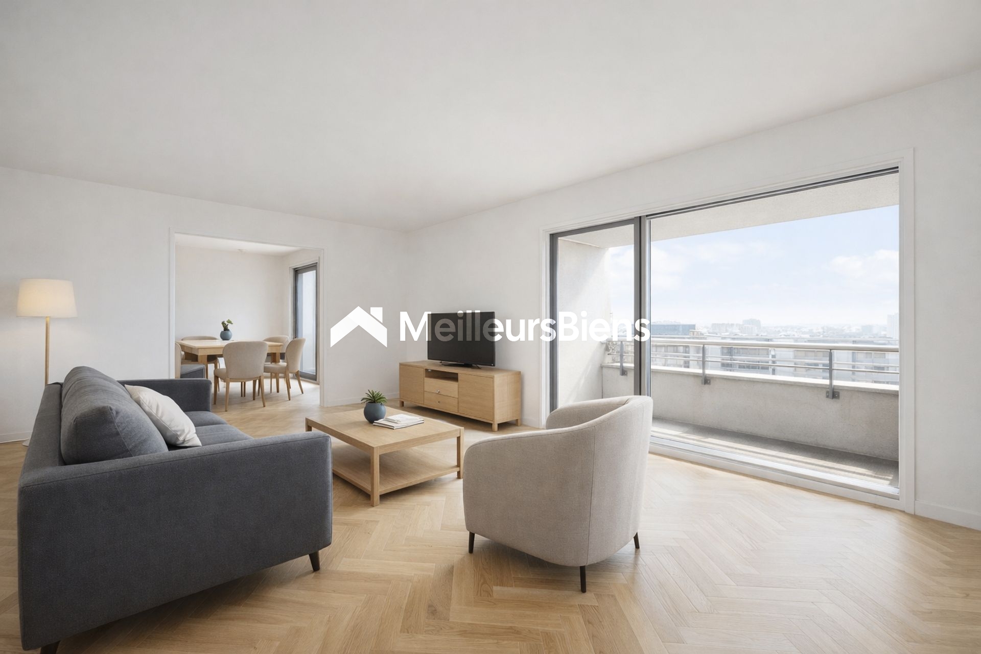 Lumineux 4 pièces de 84 m2 avec balcon de 10m2