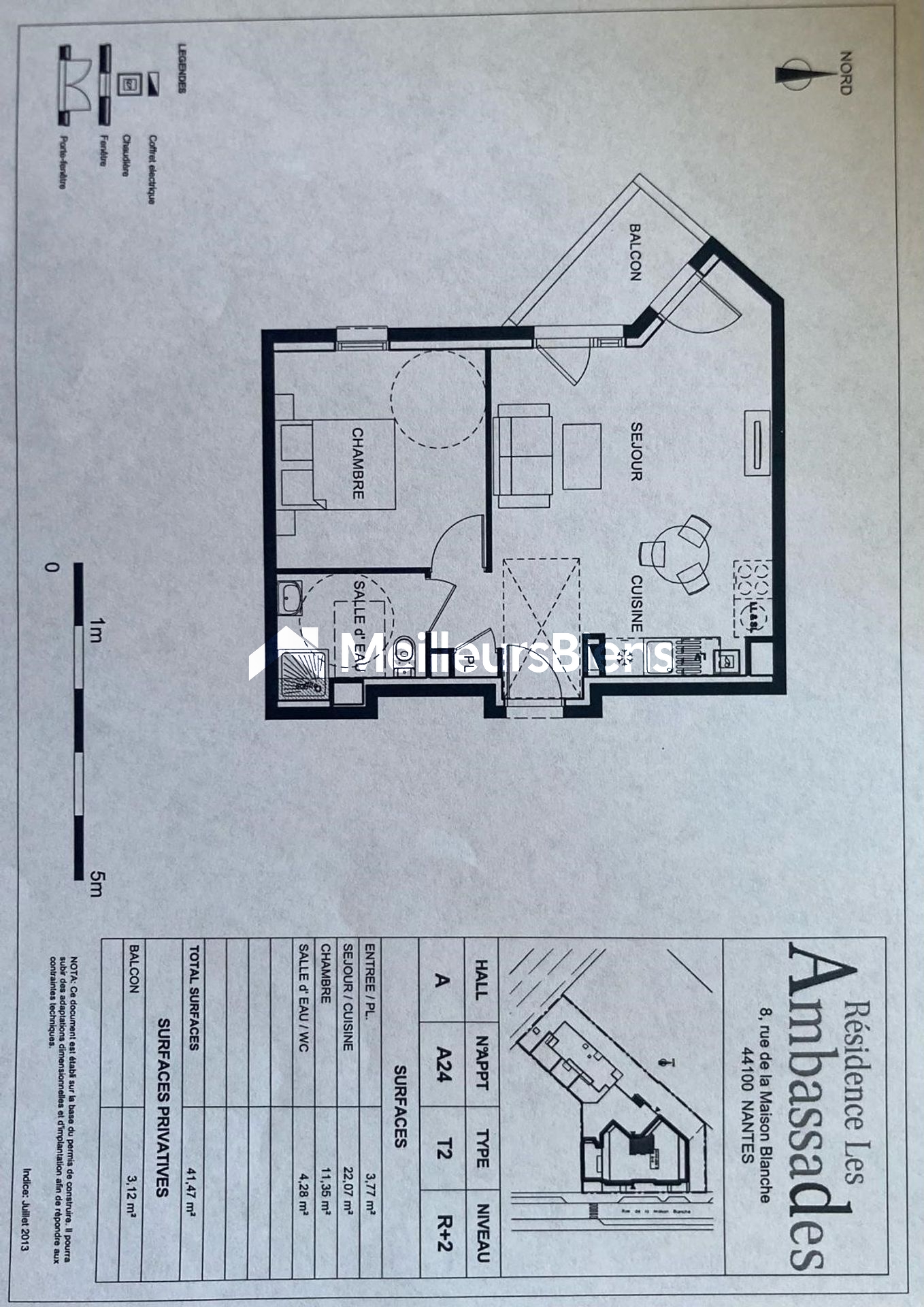 Charmant T2 avec balcon exposé Sud-Ouest + parking en sous-sol