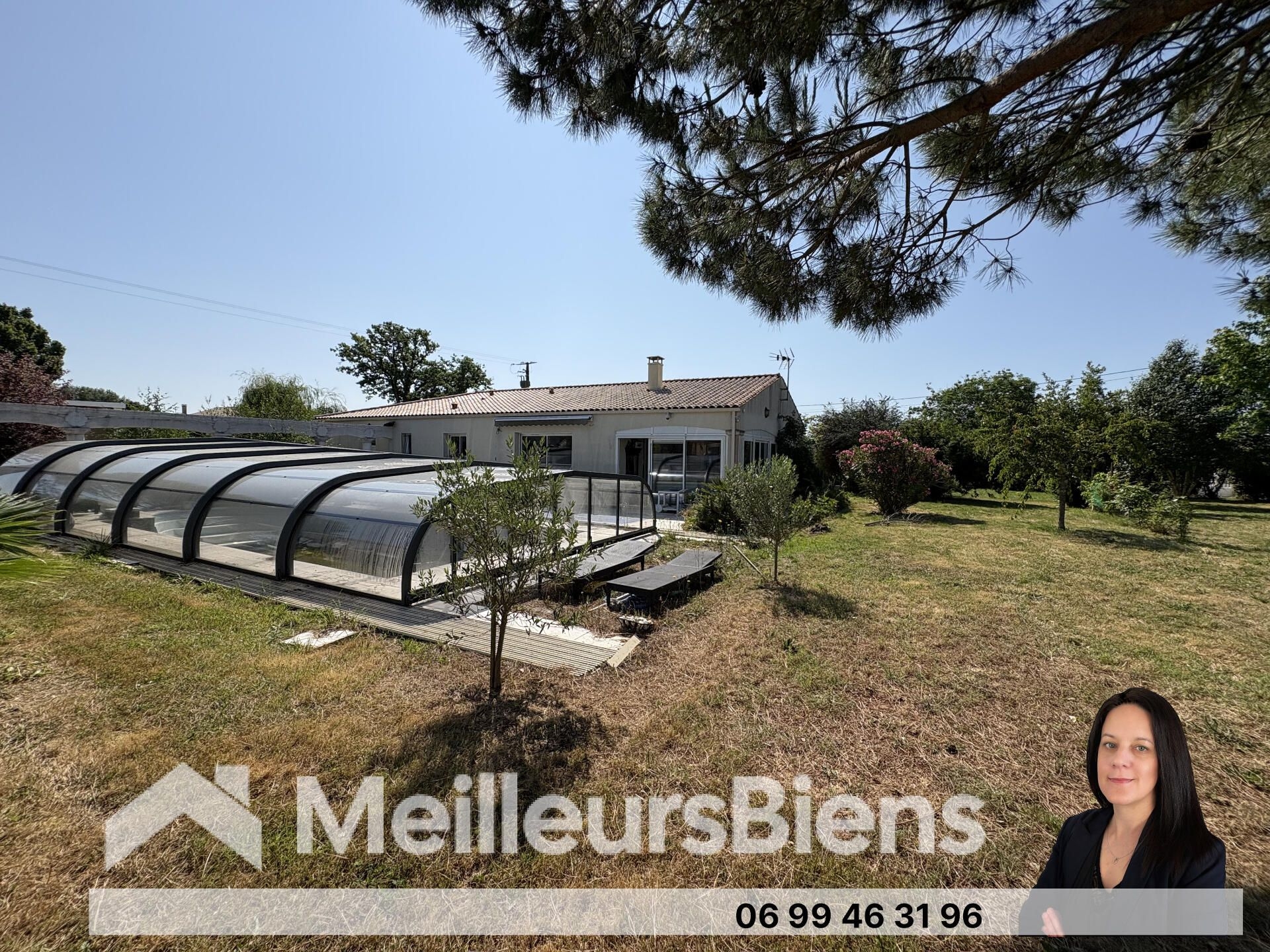 Maison plain-pied 4 chambres et piscine proche Jonzac