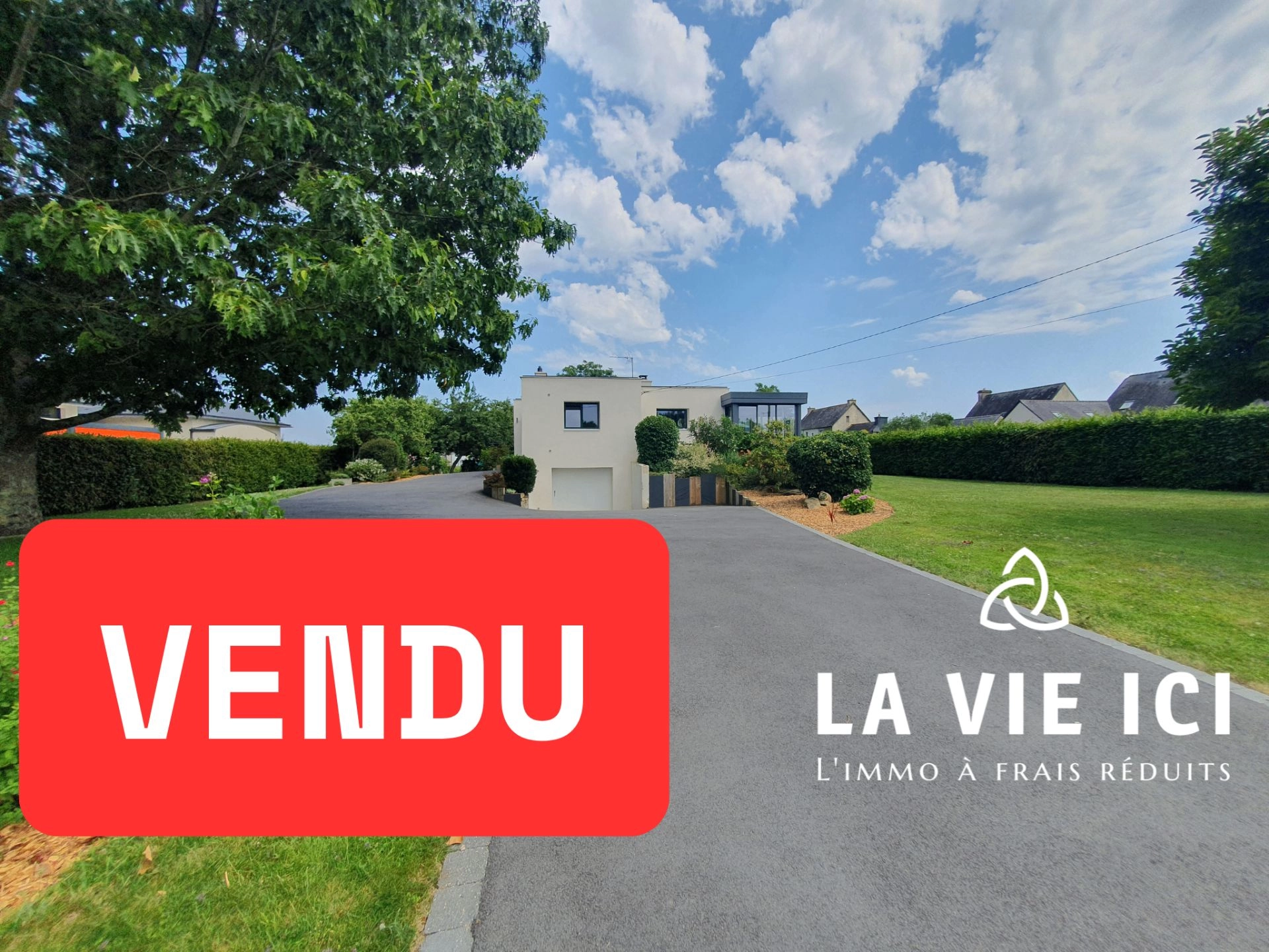 Maison de plain pied avec de beaux volumes