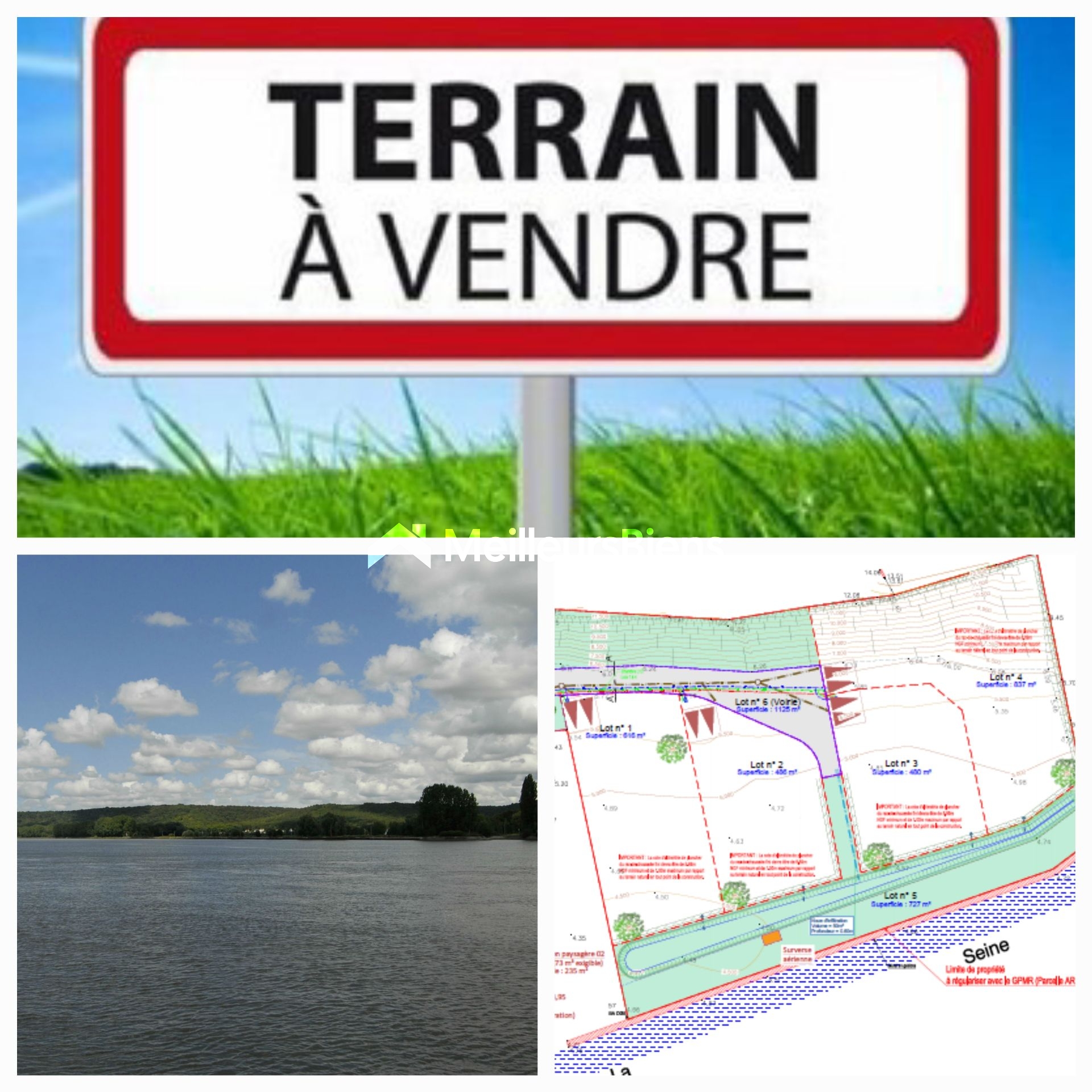 🌿 Terrain à bâtir 3 544 m² – Bord de Seine – Cadre naturel exceptionnel – Proche Rouen