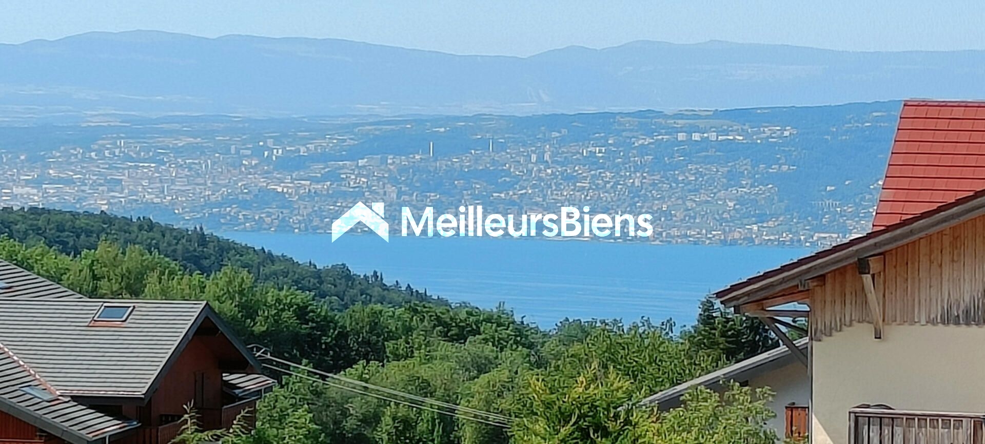 Appartement lumineux de 2 pièces avec grande terrasse, vue imprenable sur le lac Léman