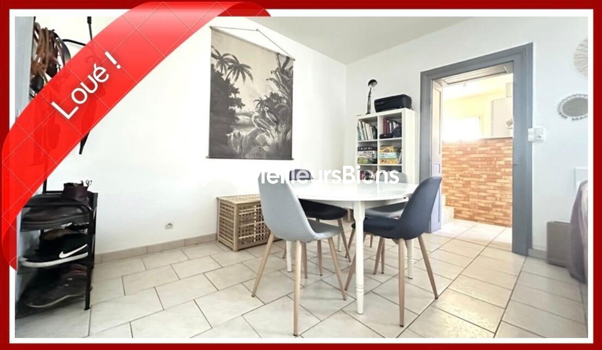 Appartement meublé, 1 chambre, cave et jardin