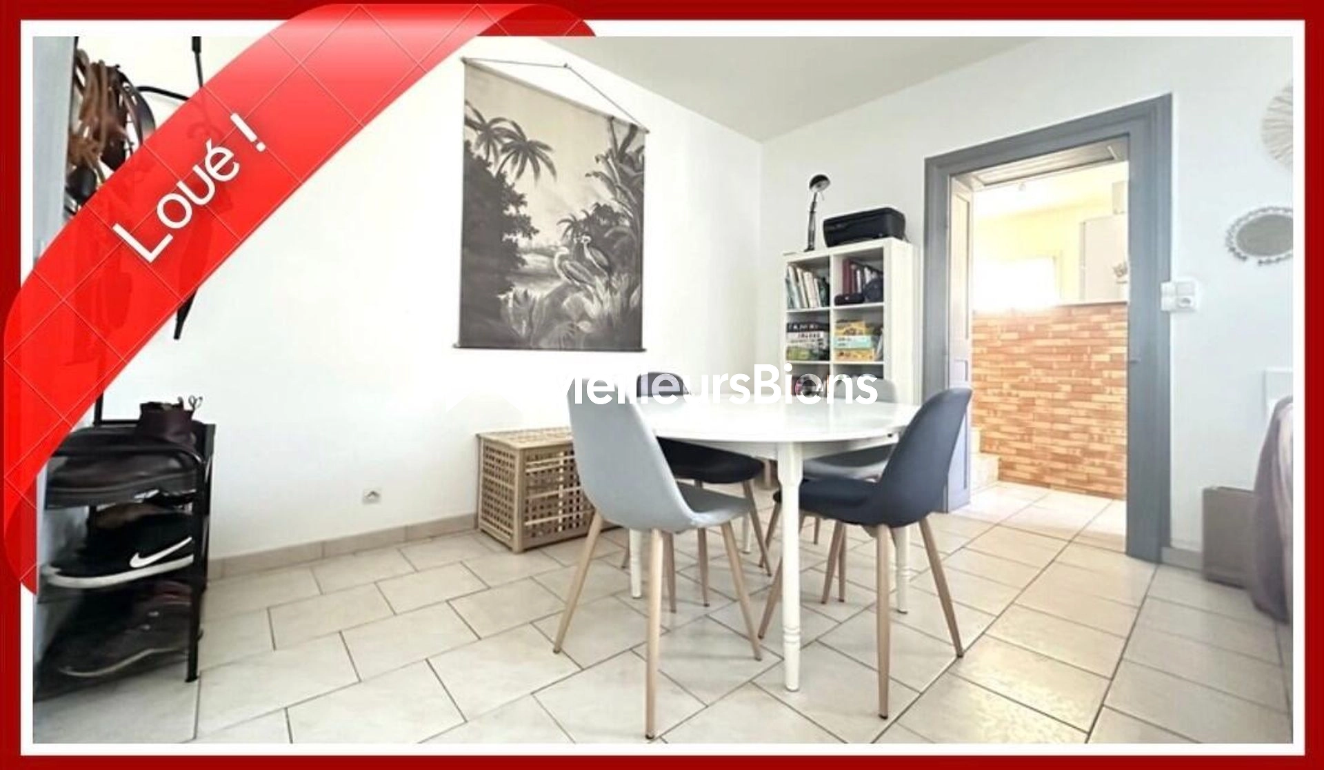 Appartement meublé, 1 chambre, cave et jardin