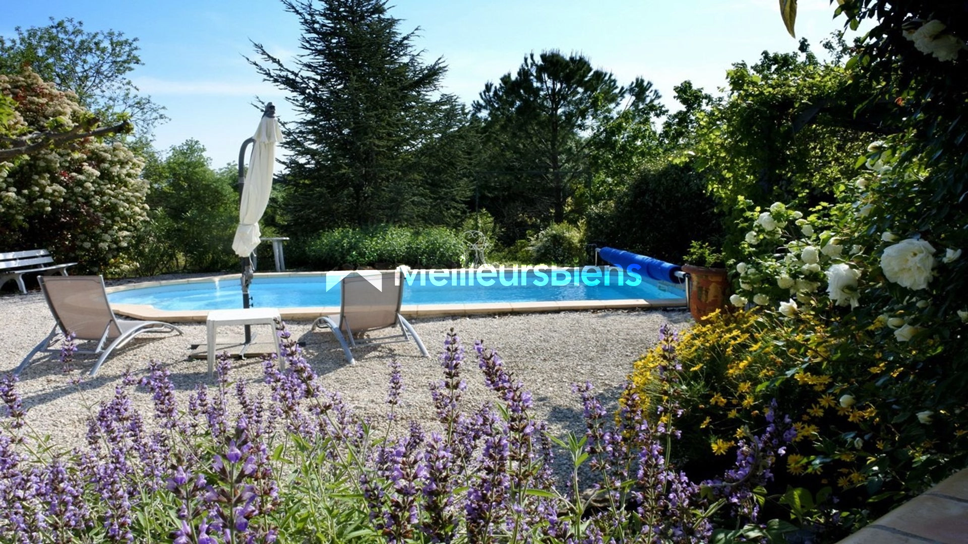 A 5 minutes d'Anduze maison de plain pied 3 chambres, piscine et un atelier...