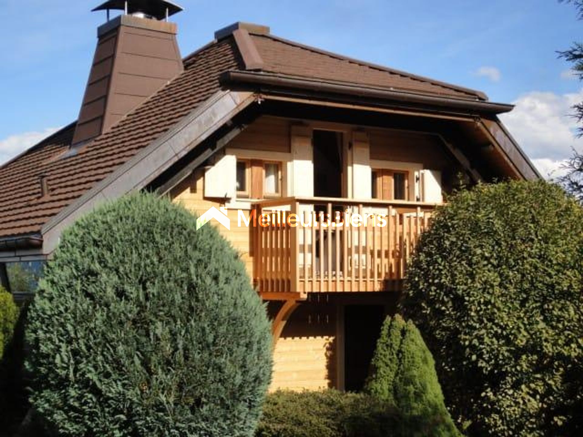 Chalet avec vue panoramique sur le lac Léman – Domaine avec piscine