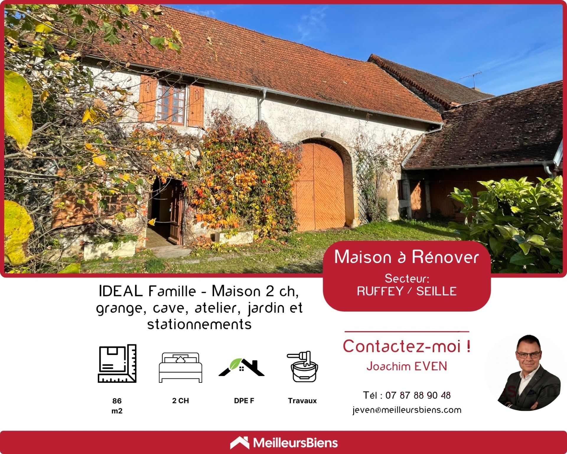 Ancienne ferme à rénover à Ruffey sur Seille