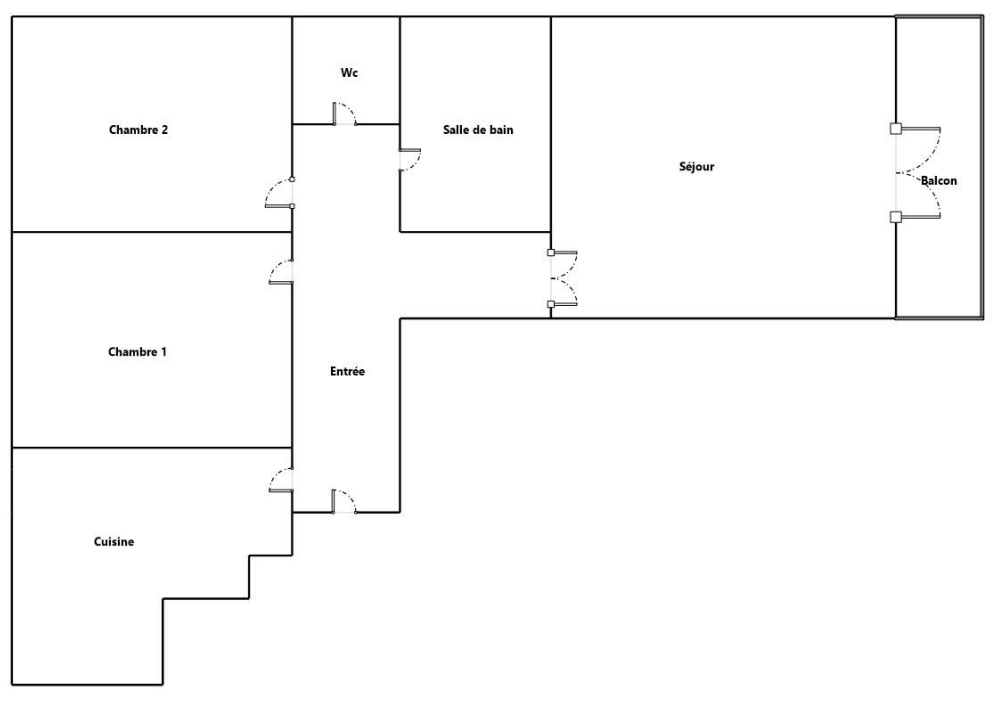 Secteur Nonneville - Beau 3 pièces avec 2 chambres et balcon - Cave et parking box