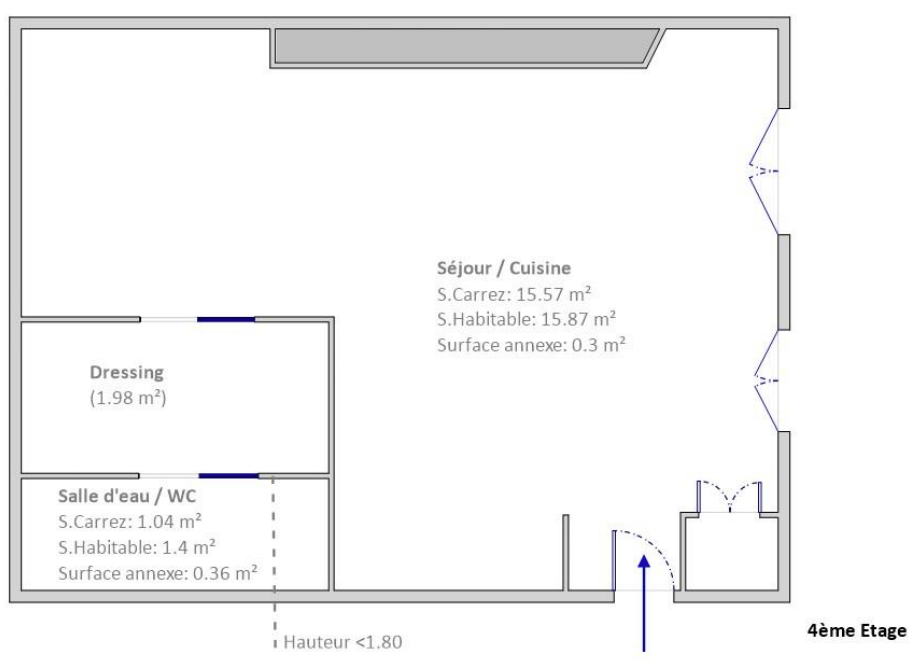Secteur Cherche Midi - Studio Cosy en étage - Calme