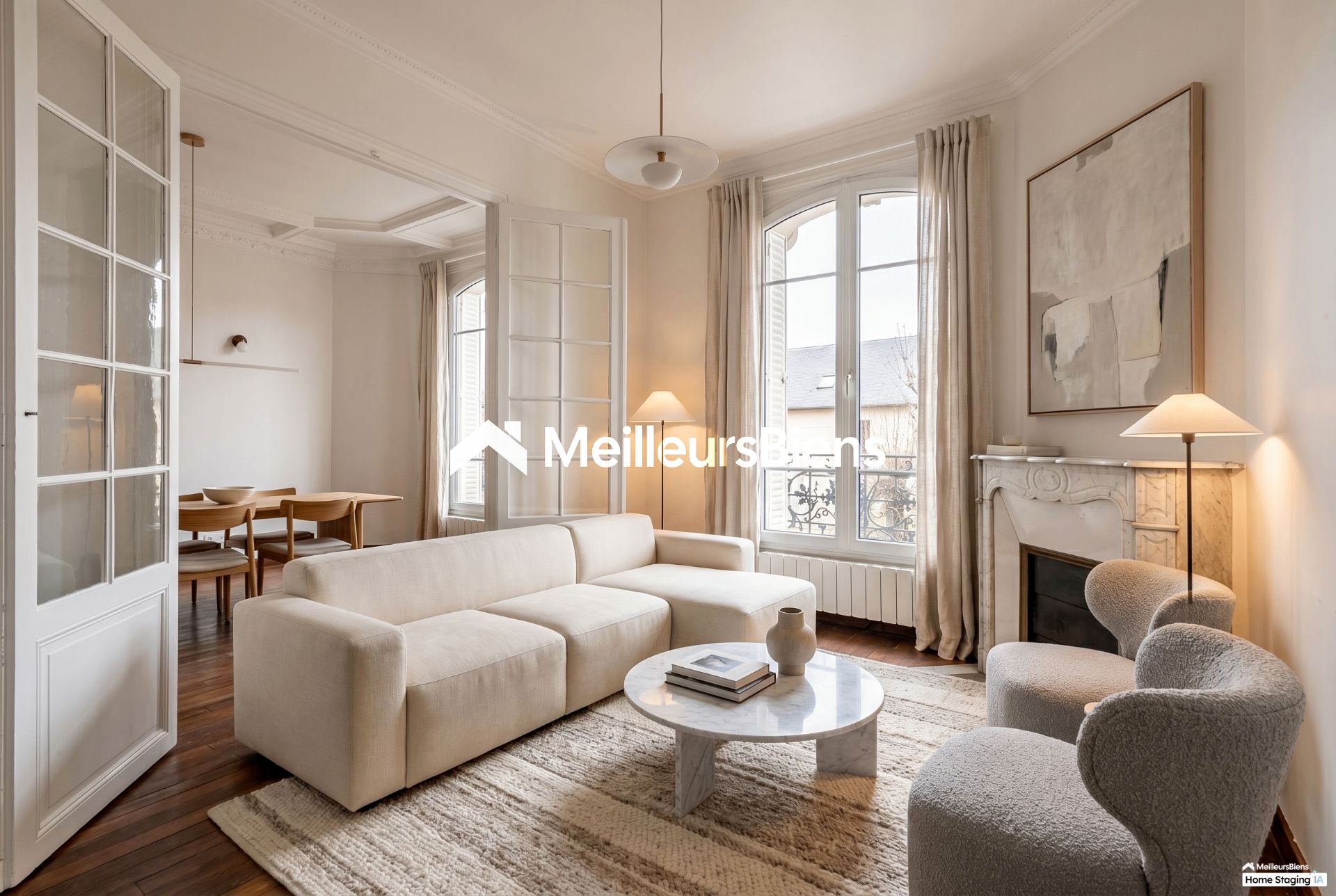 COURBEVOIE - BECON-LES-BRUYERES - APPARTEMENT ART DECO 61 M² - 3 PIECES - REFAIT A NEUF - CAVE -