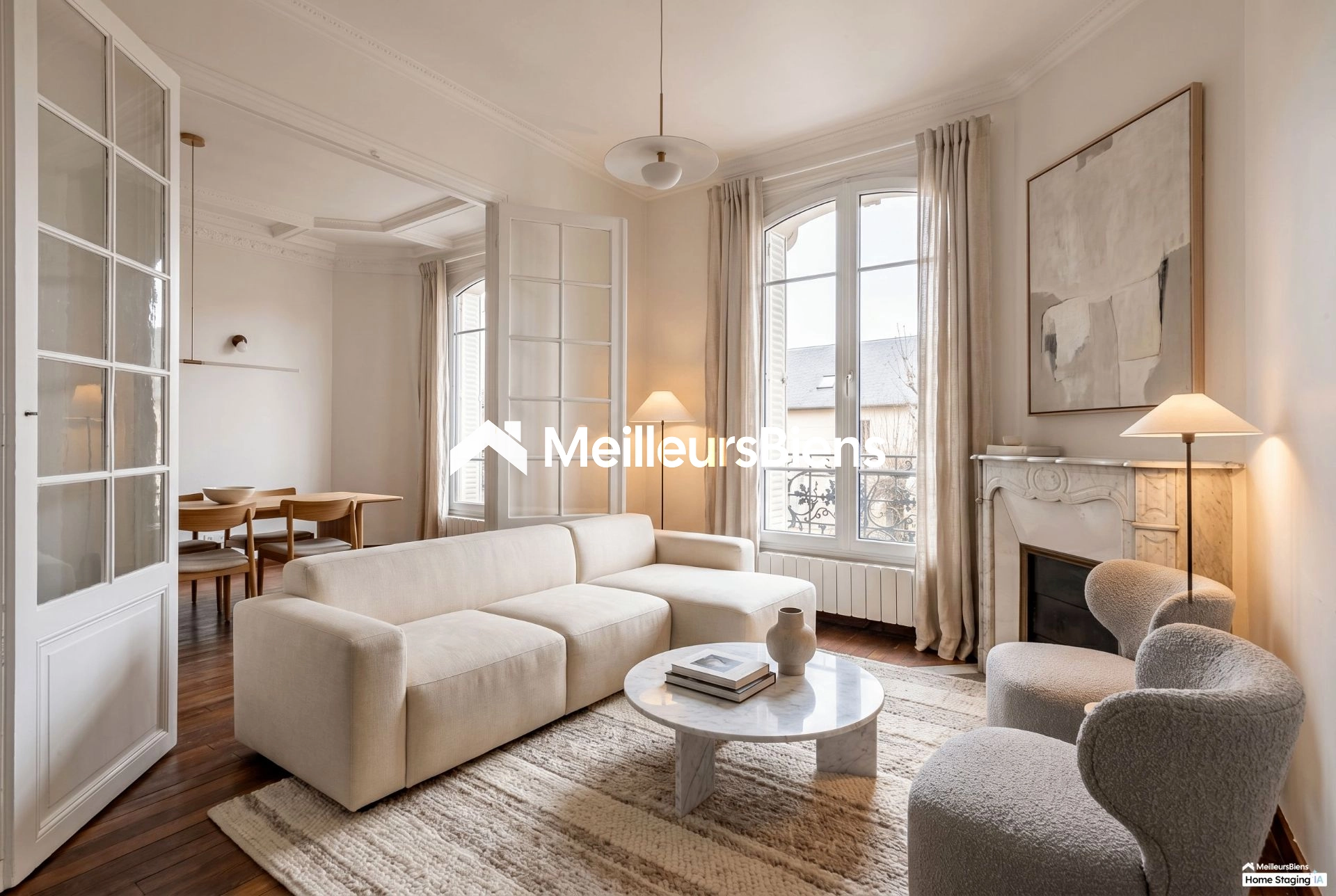 COURBEVOIE - BECON-LES-BRUYERES - APPARTEMENT ART DECO 61 M² - 3 PIECES - REFAIT A NEUF - CAVE -