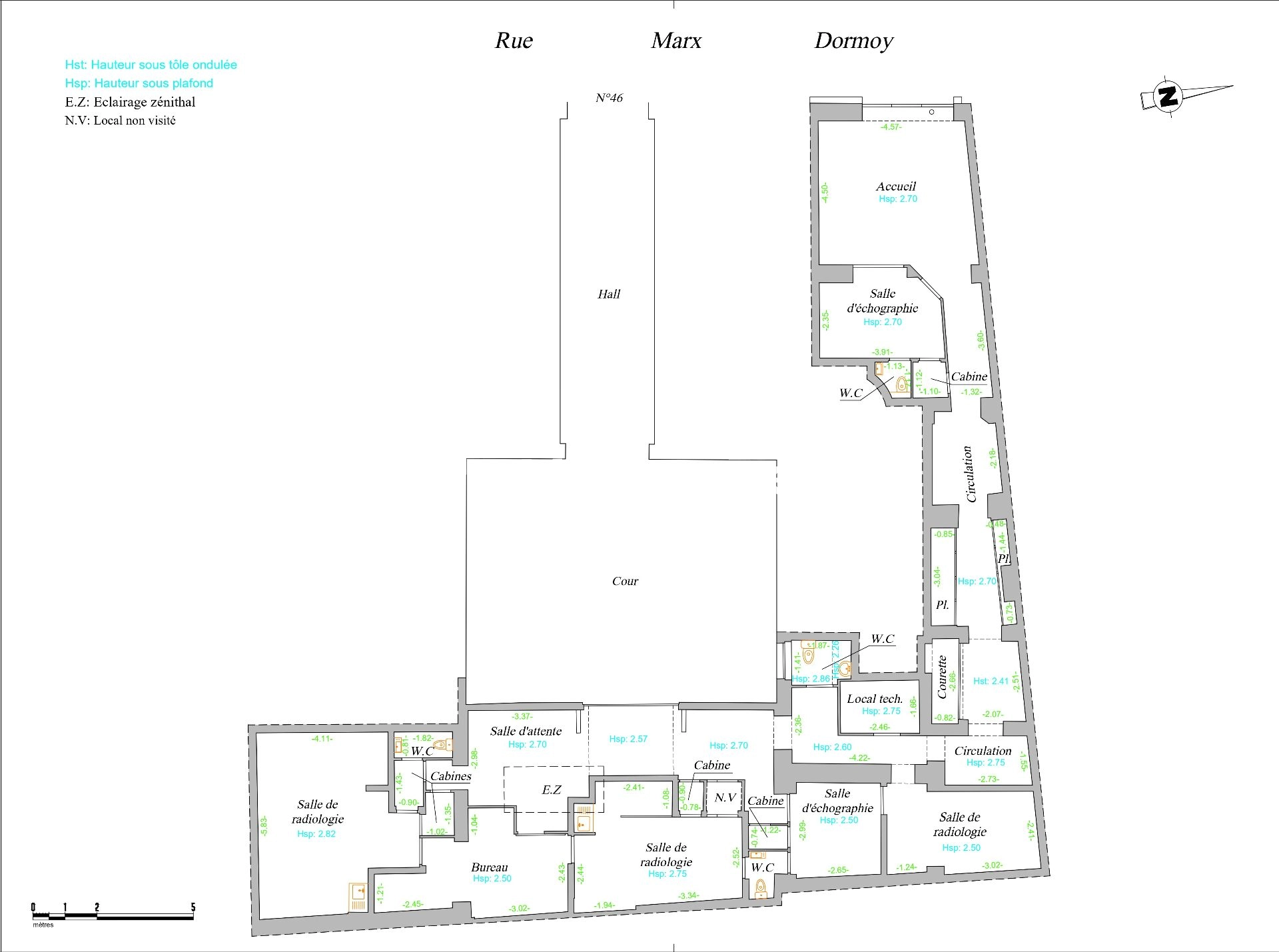 190m2 VENTE MUR  CENTRE MEDICAL - 75018 Rue Marx Dormoy