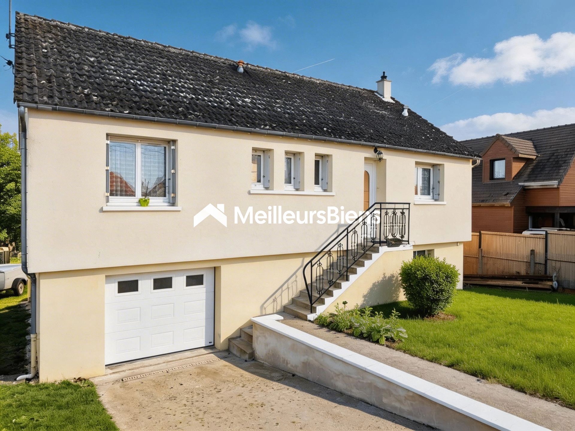 Maison 80 m² sans travaux – 3 chambres – Terrain constructible – Sous-sol total