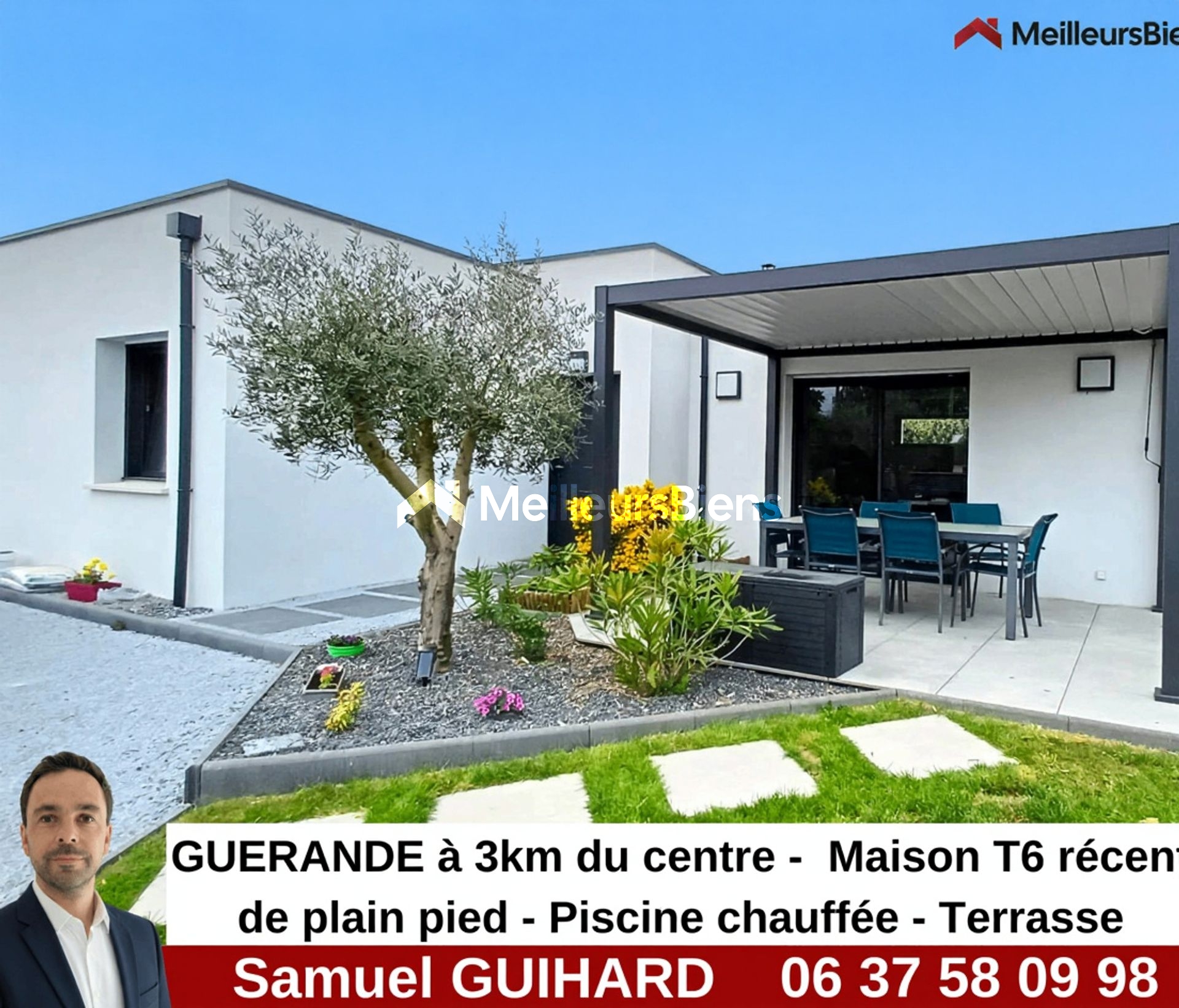 44350 GUERANDE - MAISON RECENTE DE PLAIN PIED AVEC PISCINE
