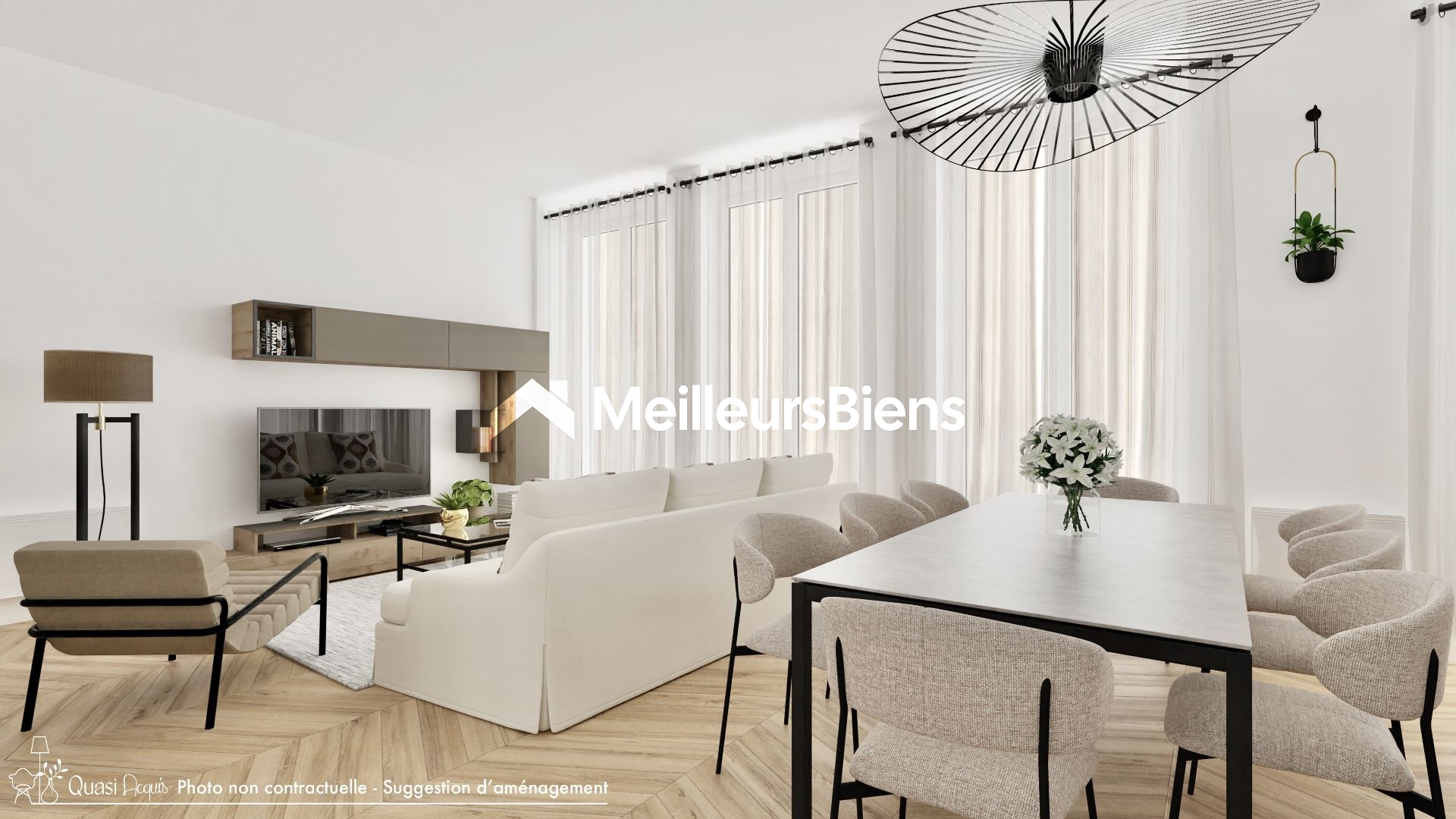 Paris 2ème - À VENDRE - Magnifique 4 Pièces de 100 m²