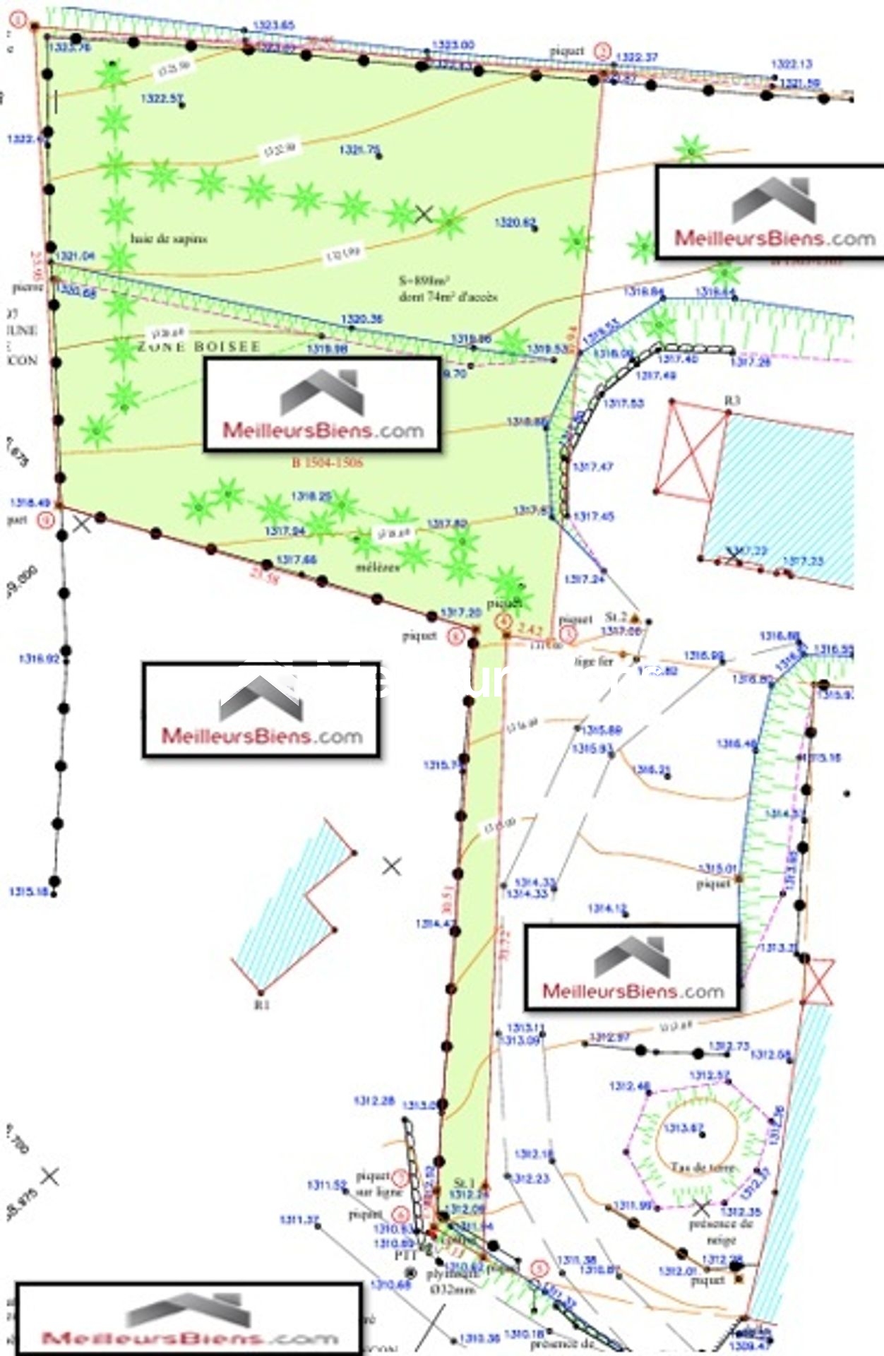 Parcelle idéalement exposée sur les hauteurs de Fontenil à la vue imprenable sur la vallée de 898m²