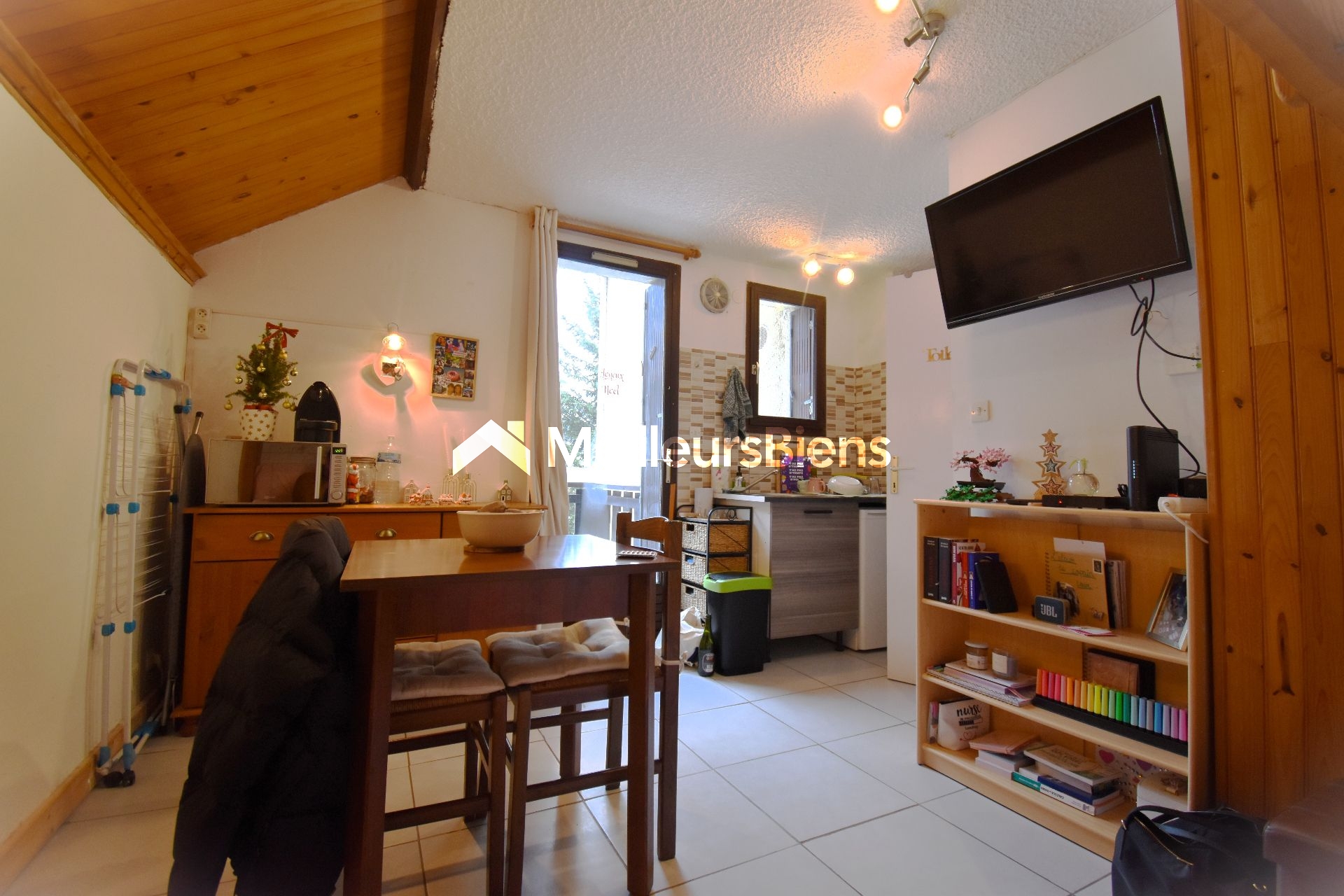Studio 17m² meublé vue montagnes, avec balcon et cave, idéal investissement,stationnement, proche centre ville
