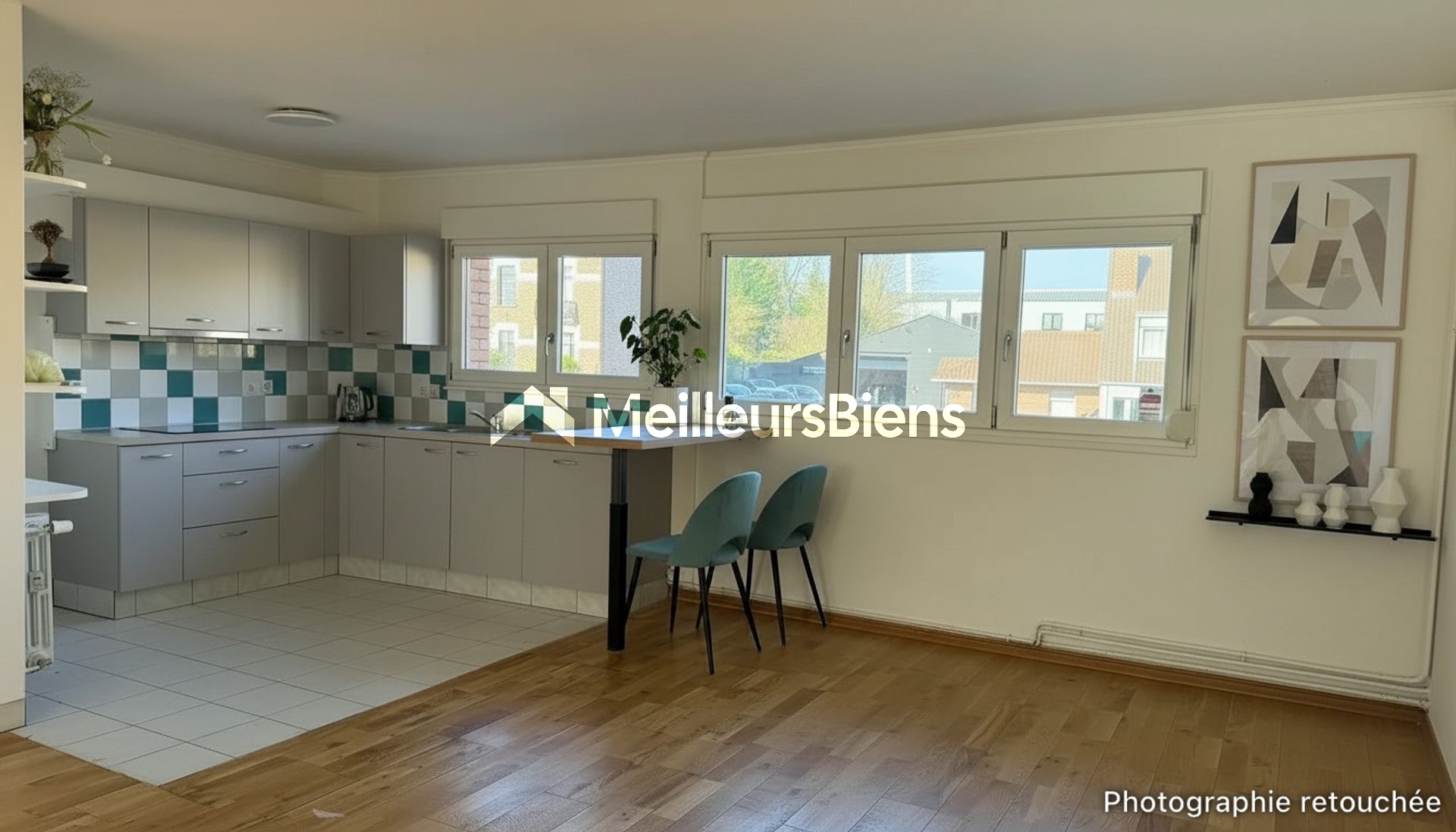 Appartement fonctionnel avec garage + stationnement privé (rare sur le secteur)