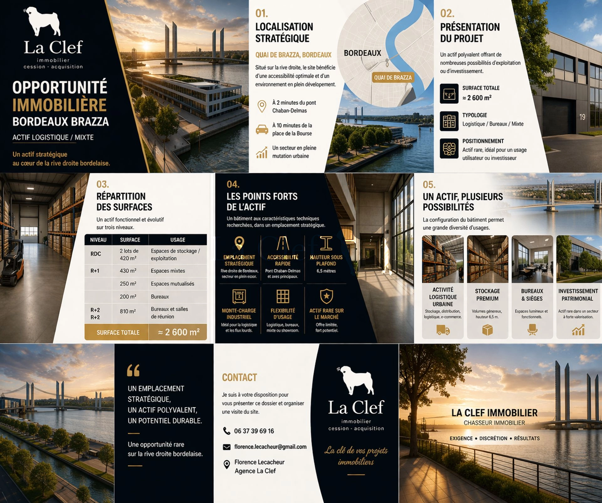 BORDEAUX QUAI DE BRAZZA TERRAIN 1600 M2 AVEC PERMIS PURGÉ