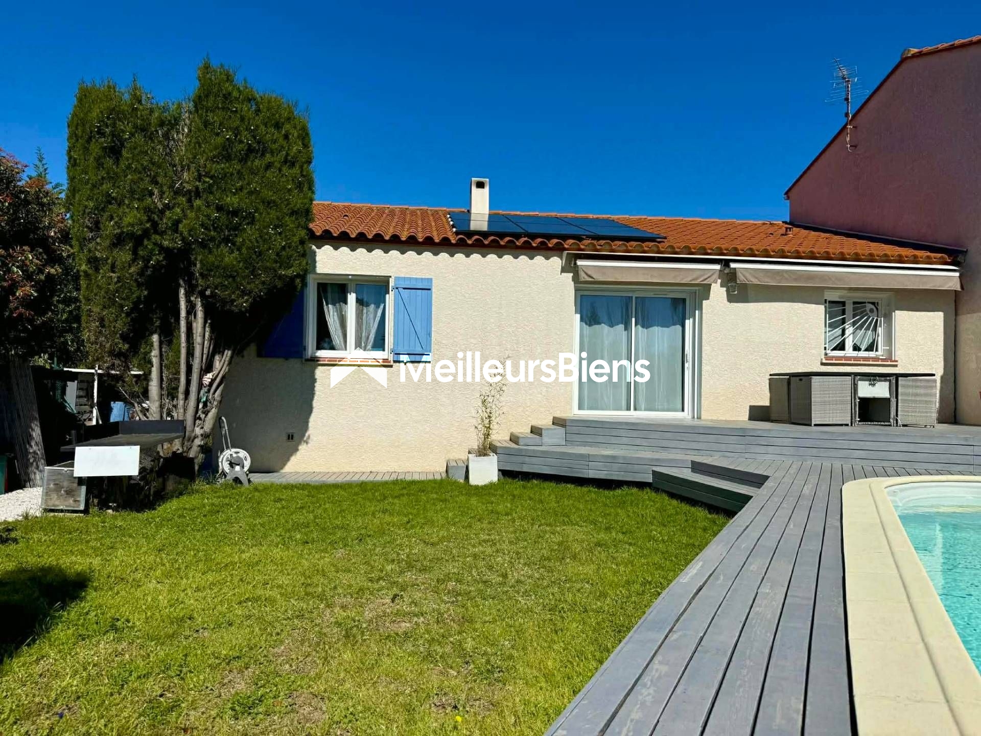 Belle villa T5 piscine de 100m² sur parcelle de 493 à Saleilles