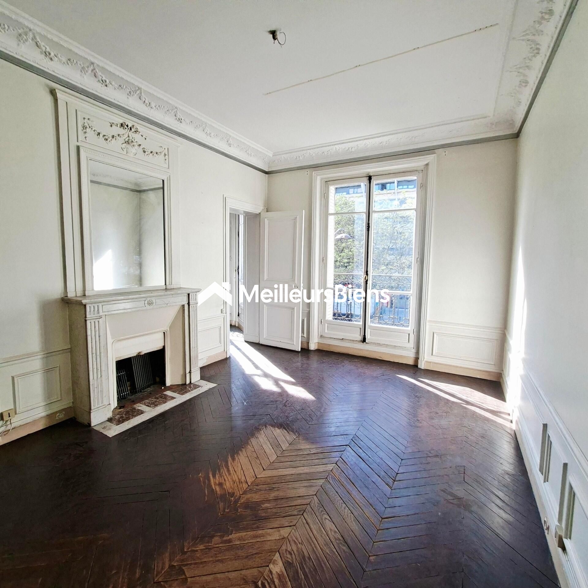 F5 traversant Rare Parquet Moulures Cheminées!
