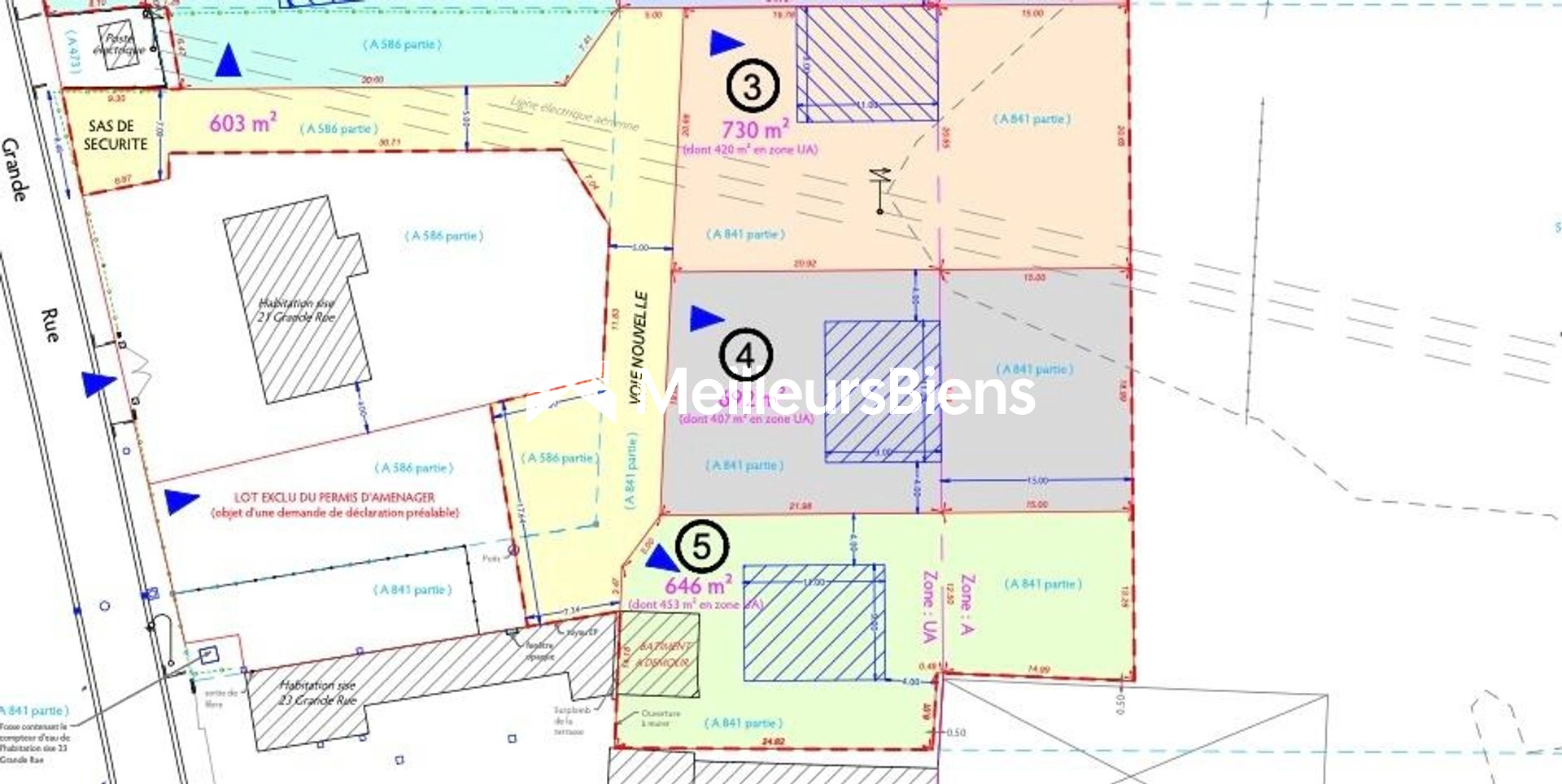 Magnifique terrain viabilisé 730m2