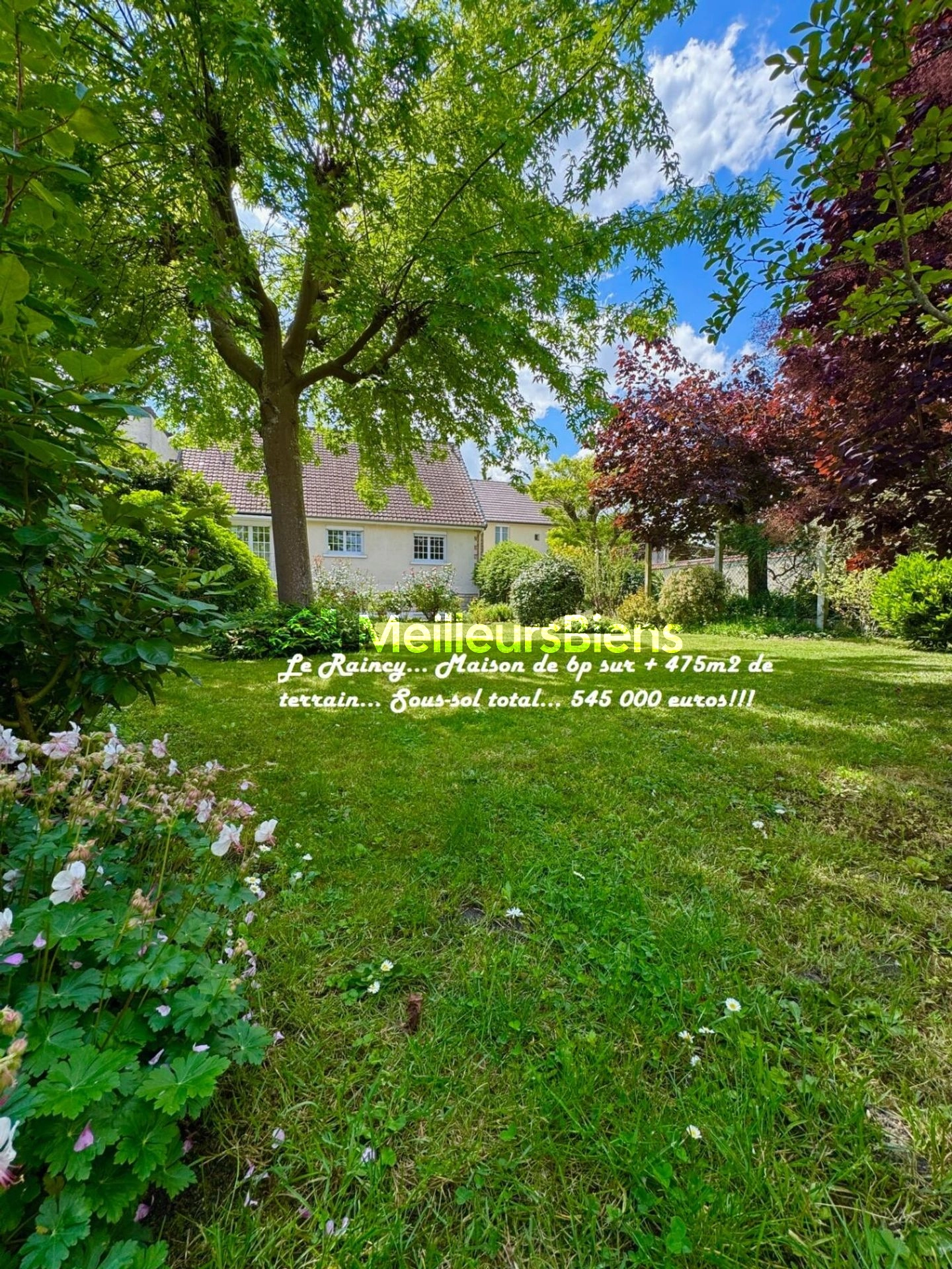 Le Raincy!!! Maison familiale 4 chambres sur + de 475 m² de terrain