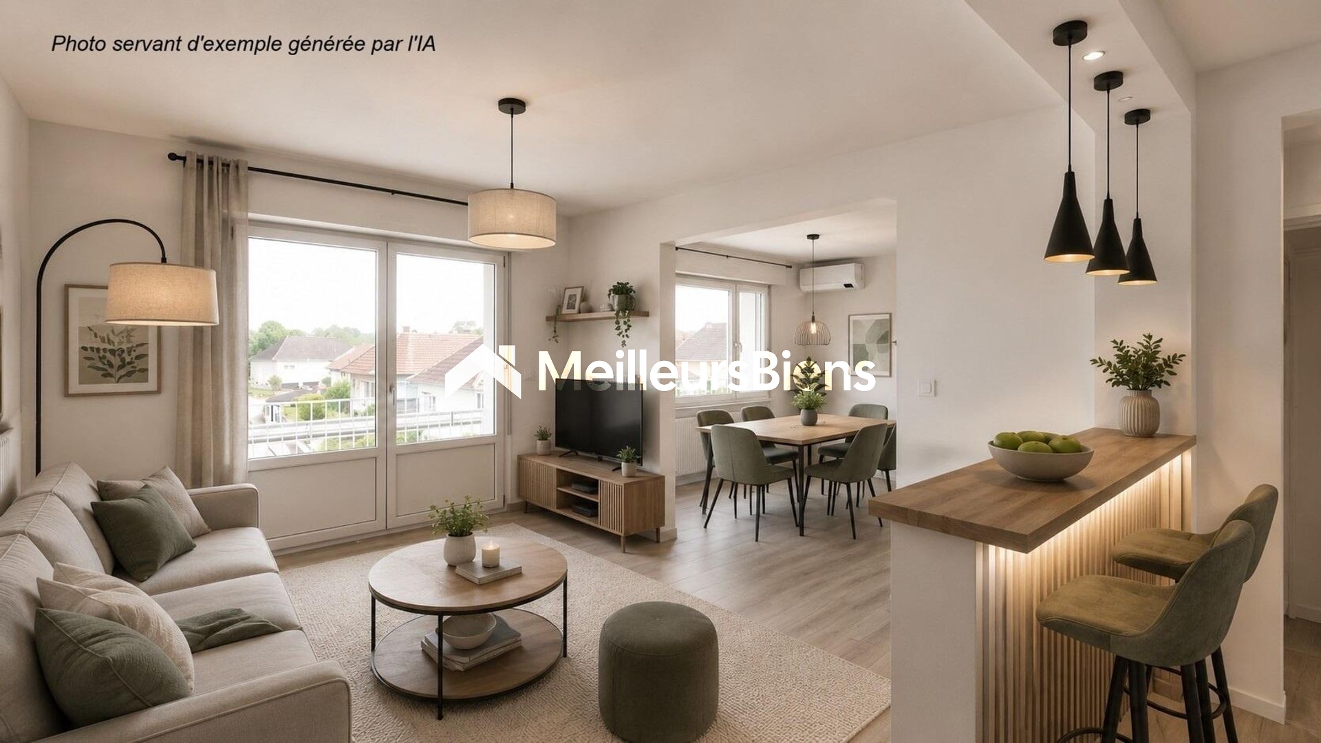 Magnifique appartement 3/4 pièces rénové avec 2 ou 3 chambres