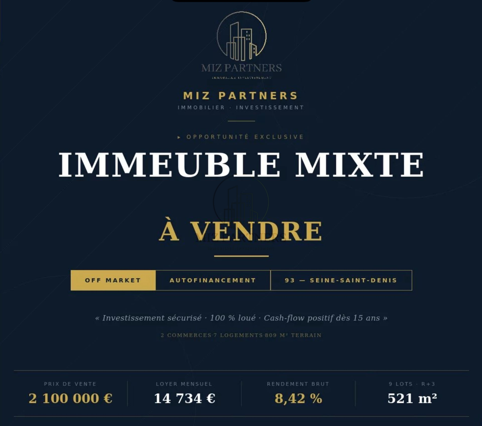 INVESTISSEMENT LOCATIF 8.42% DE RENTABILITE