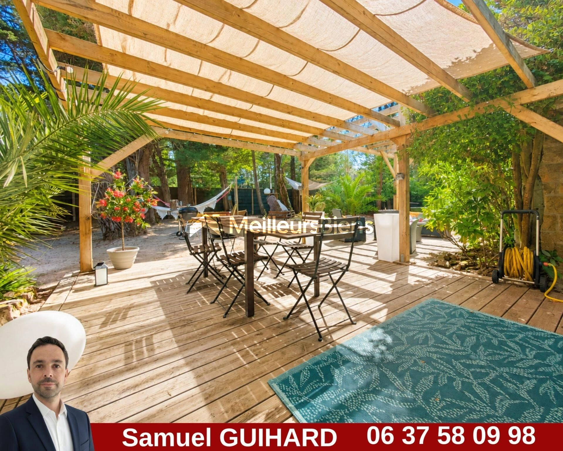 QUIMIAC 44420 maison familiale 3 chambres, 2 terrasses, pergola