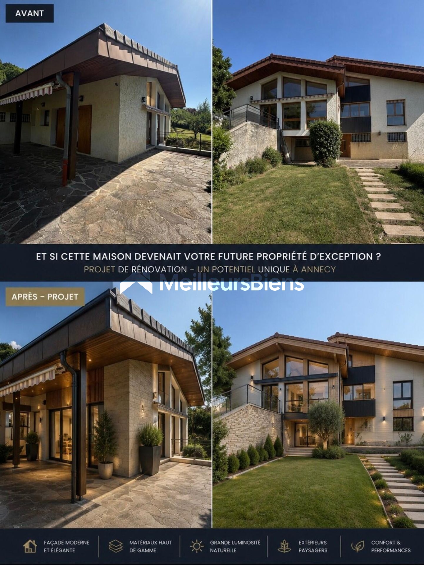 Projet de rénovation d'exception .  Découvrez le potentiel exceptionnel  de cette maison d'architecte  avec son emplacement d'exception