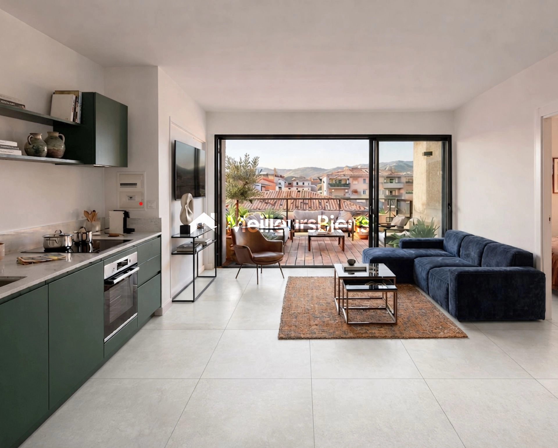 Studio neuf climatisé de 23 m² avec terrasse de 10 m² à Istres