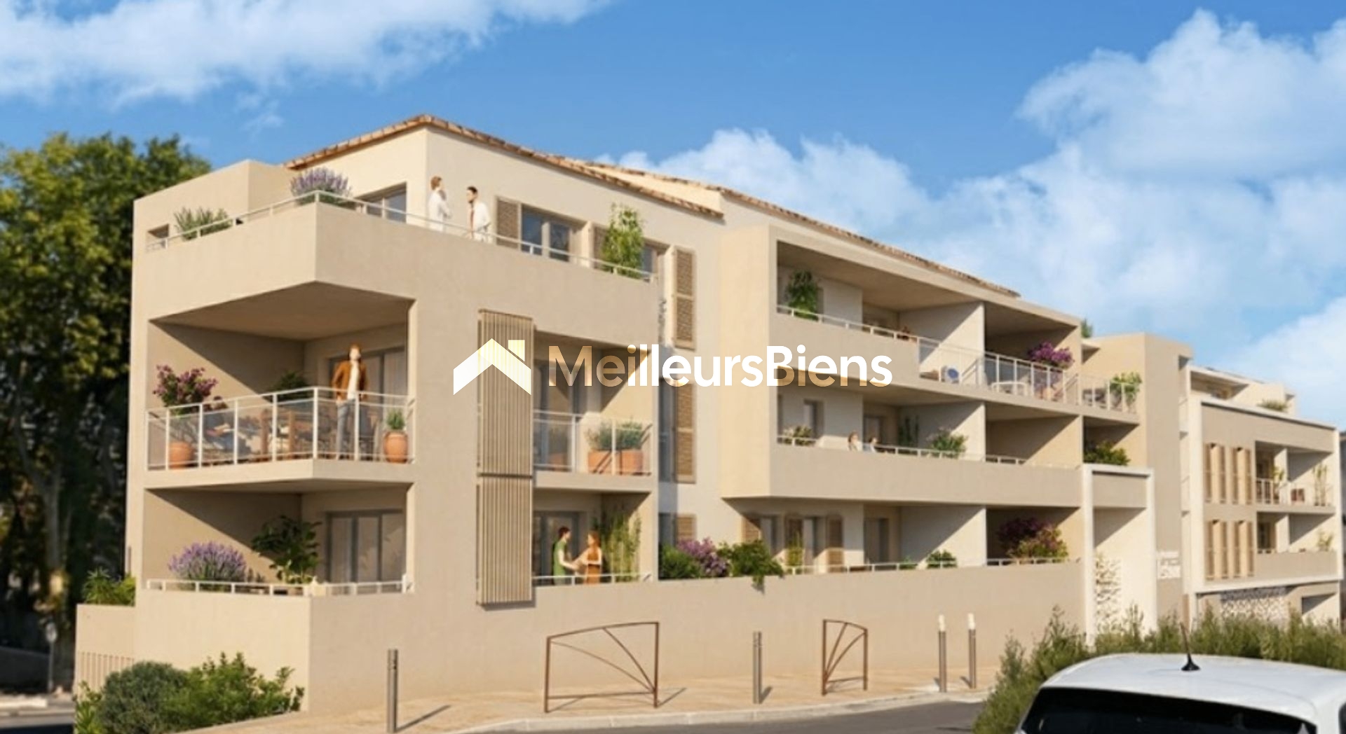 Studio neuf climatisé de 23 m² avec terrasse de 10 m² à Istres