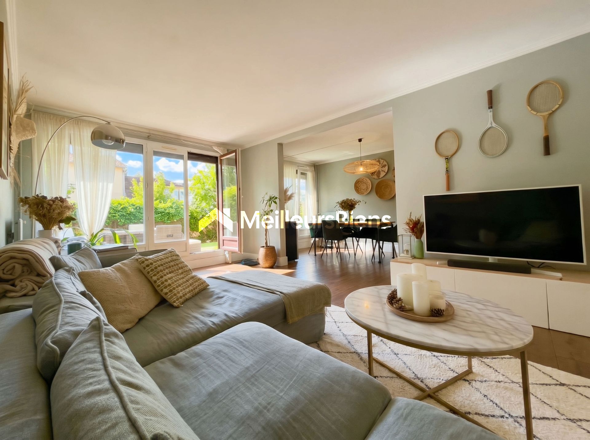 Appartement RDJ 99 m² à Le Pecq, 5 pièces, jardin et parking
