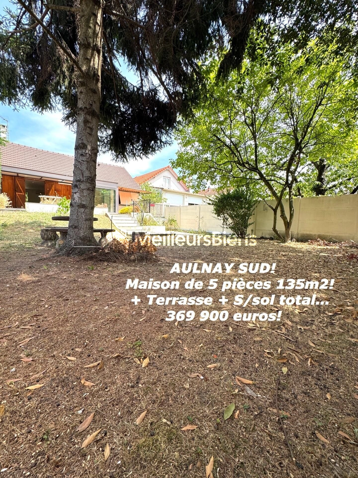 Aulnay-sous-Bois Sud Maison 5 pièces avec véranda, sous-sol total et garage...