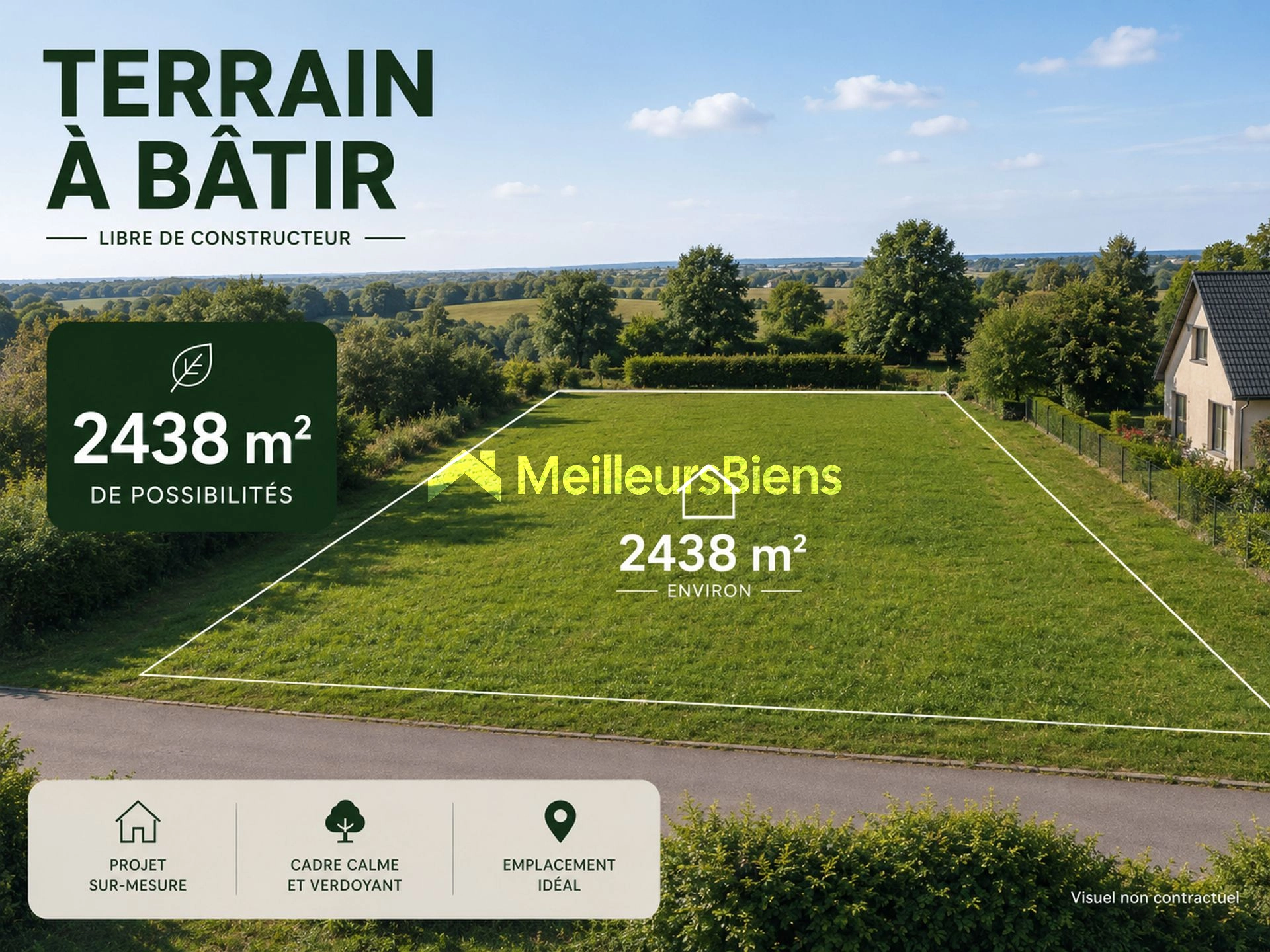 Terrain à bâtir de 2438 m² à Saint-Remy-du-Nord 59330