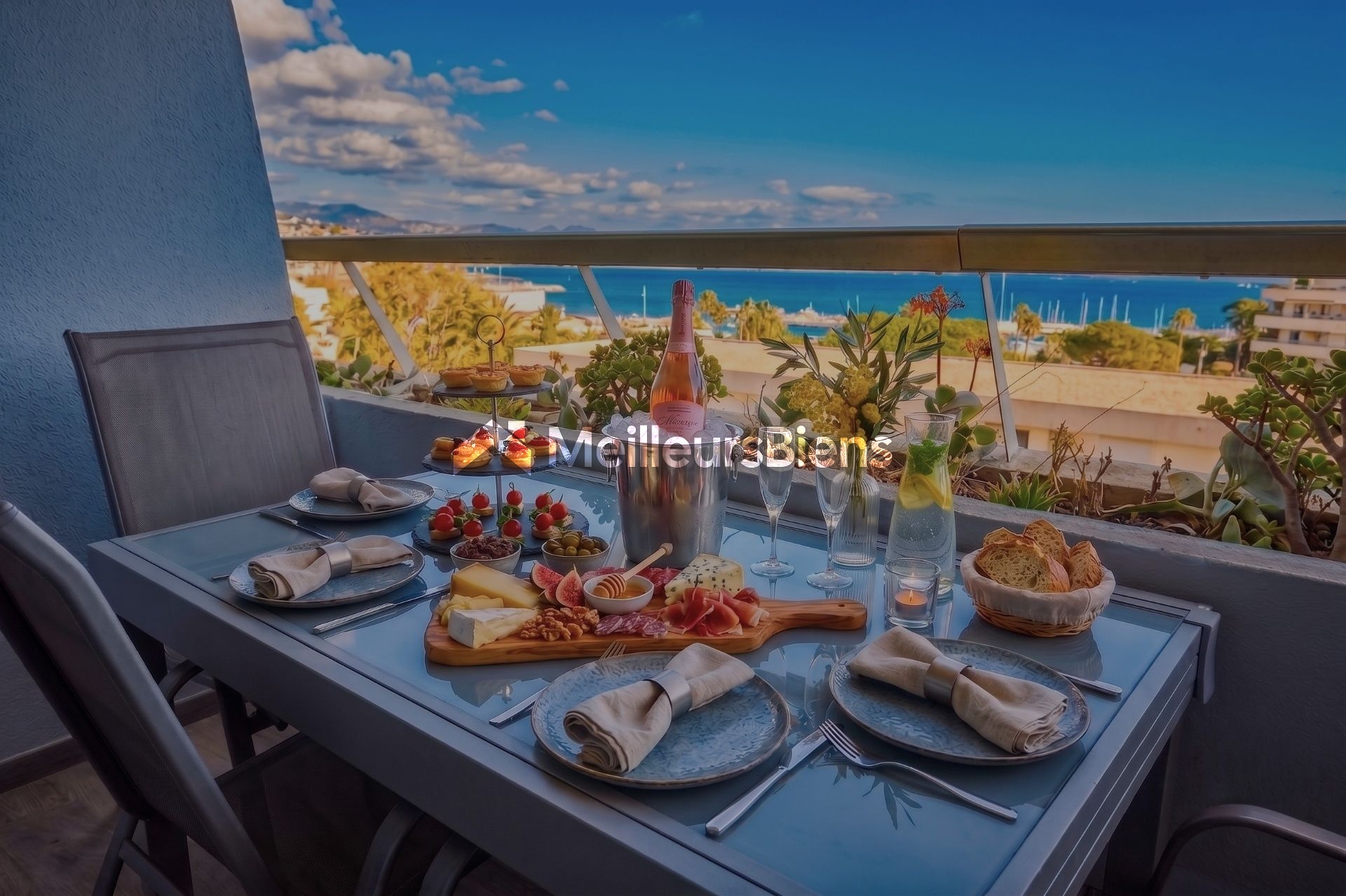 Marina baie des anges T2 - Vue mer et terrasse Climatisé - Etage élévé