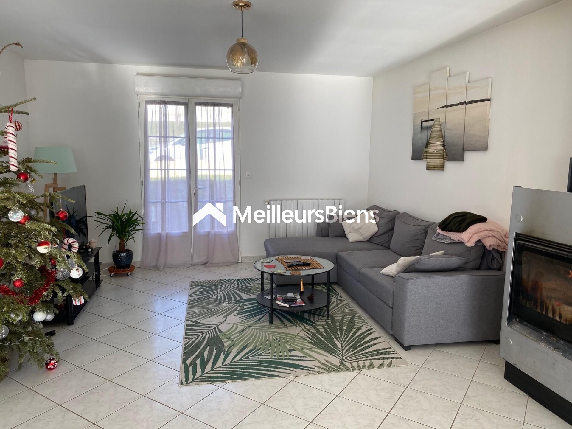 Maison plain-pied avec double garage et terrain