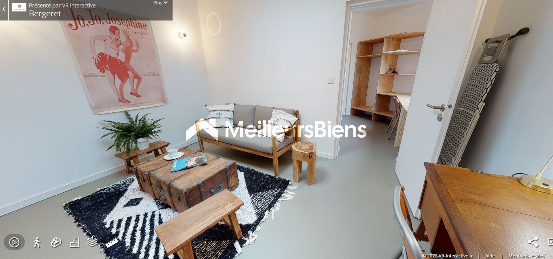 T2bis meublé climatisé – 2 lits doubles - 480€/personne