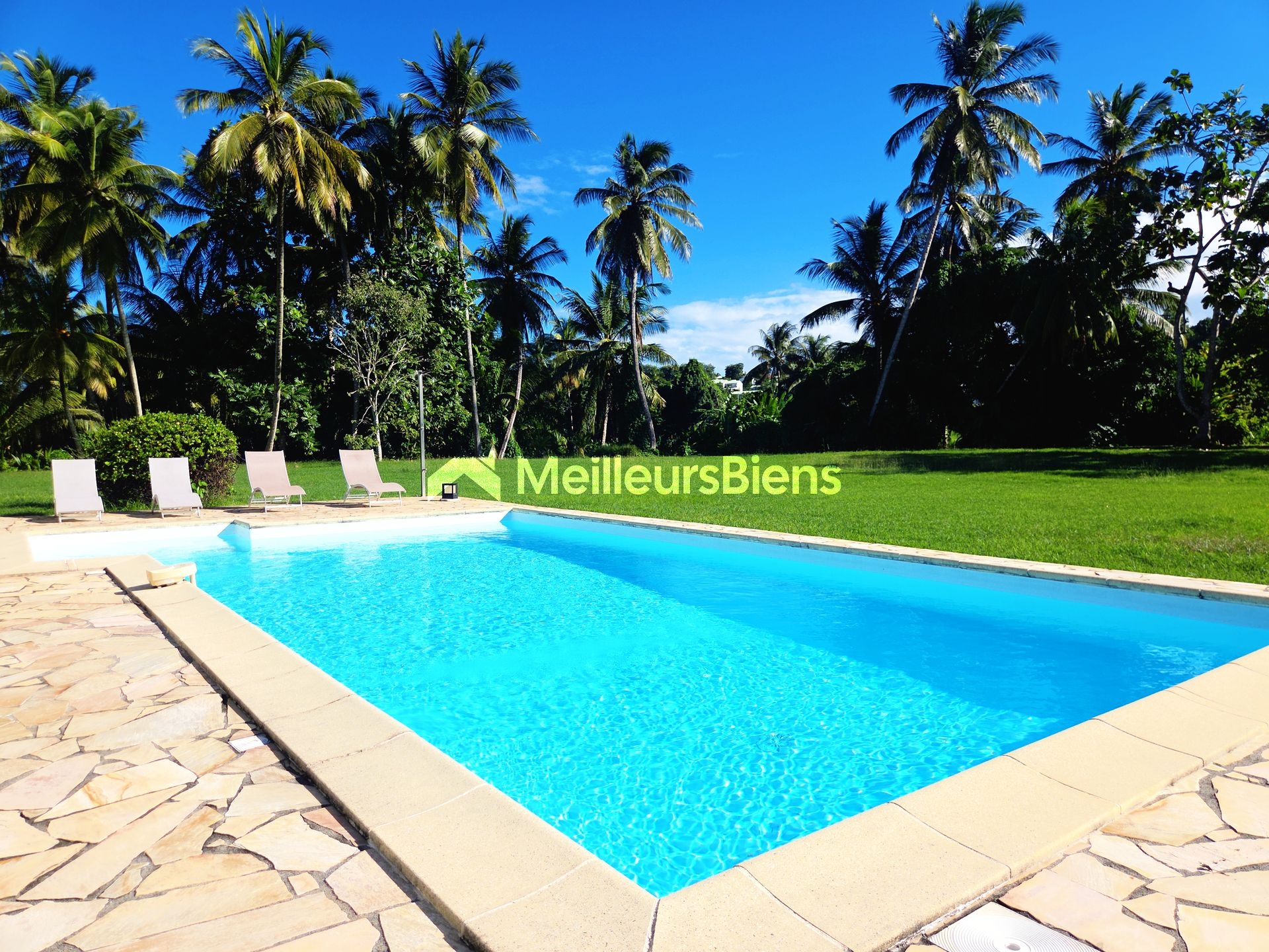 Villa 4 pièces de 184 m² avec grande terrasse et piscine située sur un terrain de 8308 m² à Petit-Bourg,