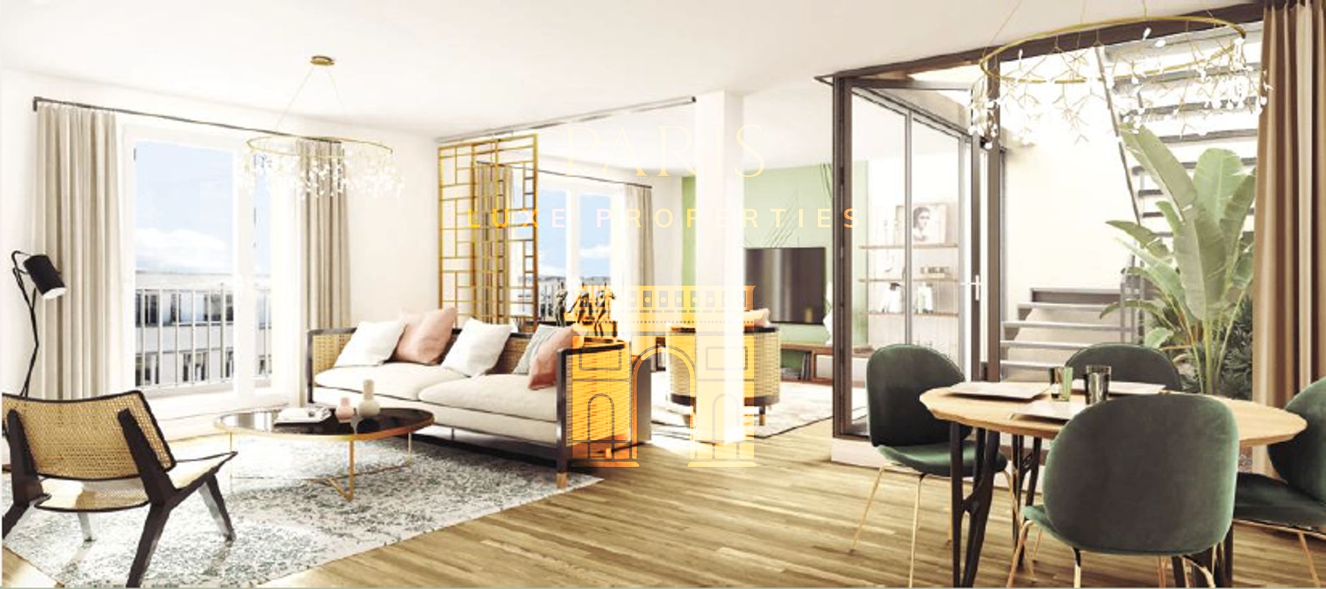 Paris 18e - Jules Joffrin - 3 pièces - 64.5 m² + 68 m² de terrasse et balcon en duplex